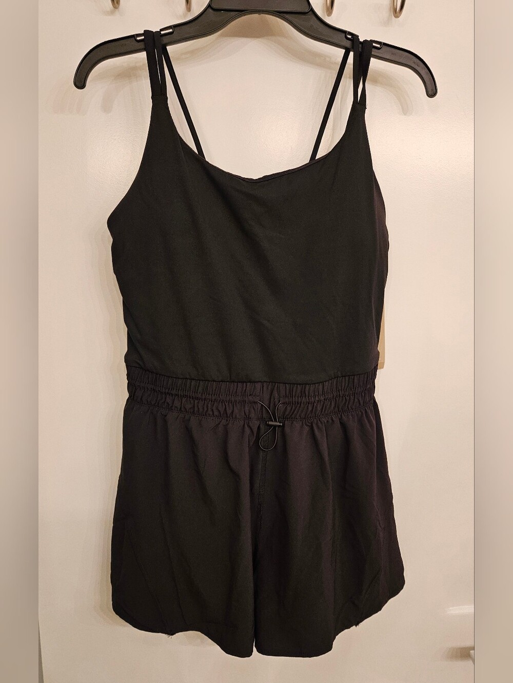 Avia Women's Cinched Waist Romper - Size L (12-14) - Black Soot - NWT